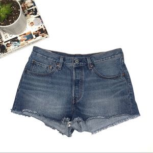 Levi's 501 Cut-off Blue Jean Shorts Size 30